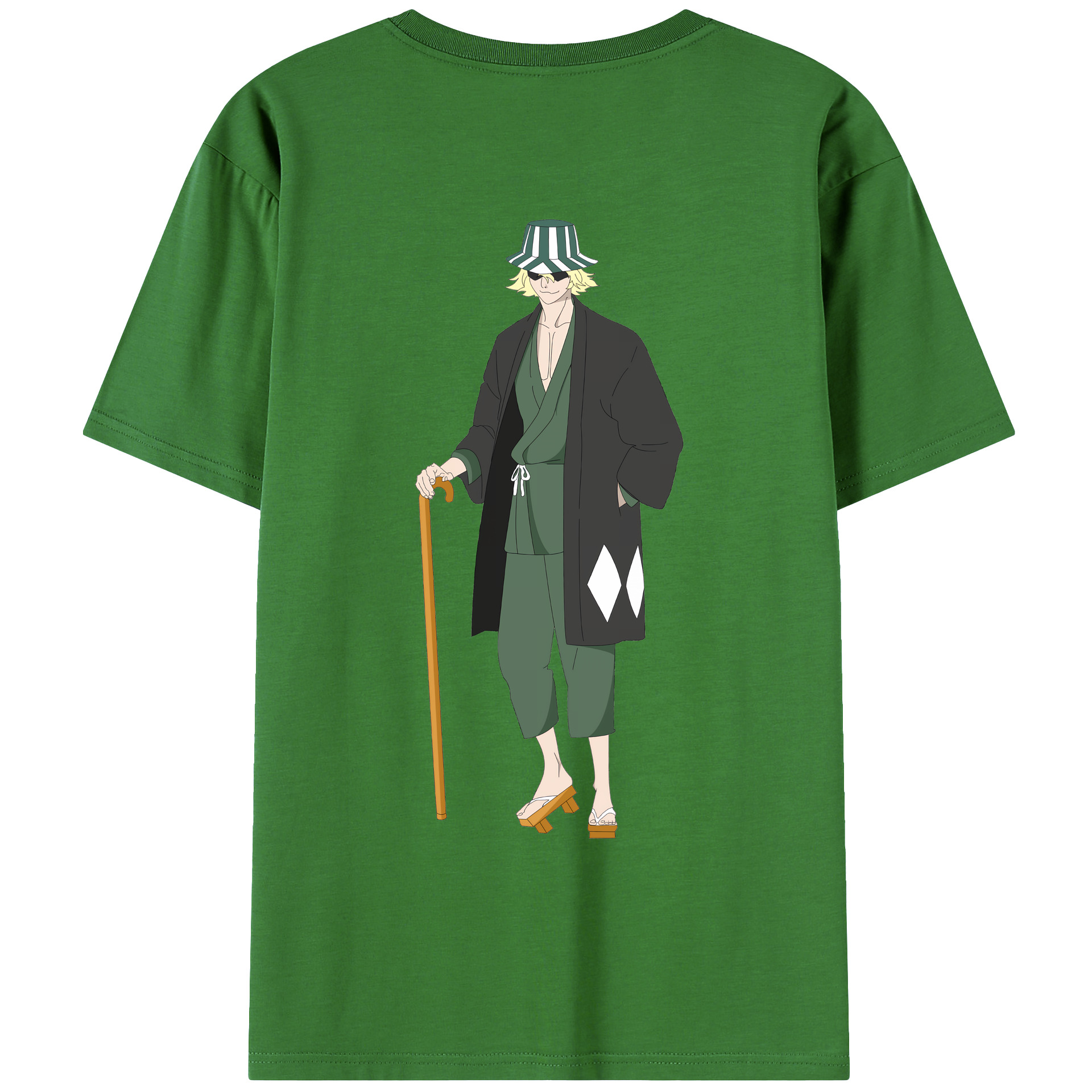 （画像用） "ブリーチ 浦原 喜助（うらはら きすけ） BLEACH Urahara Kisuke " レディース半袖Tシャツ(バックプリント)